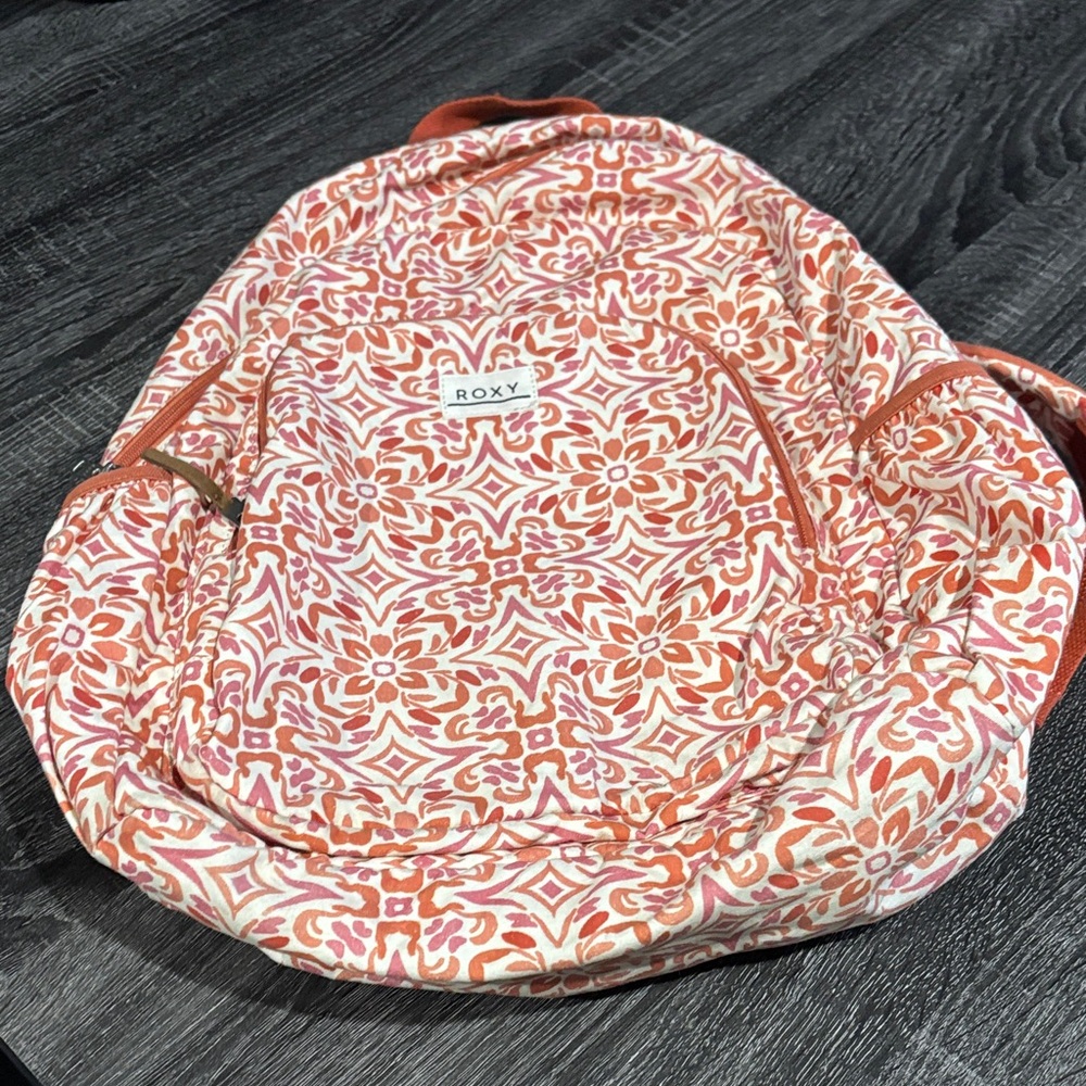 Roxy Floral Pink and Orange Women's Backpack